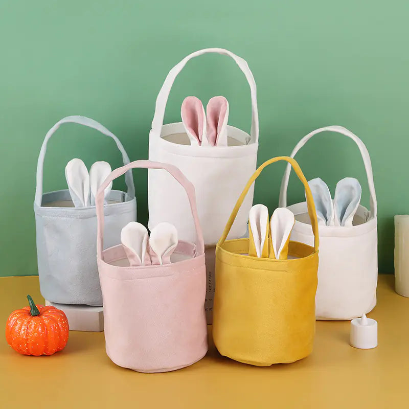 Easter Cartoon Bunny Ears Basket Candy Bags for Kids