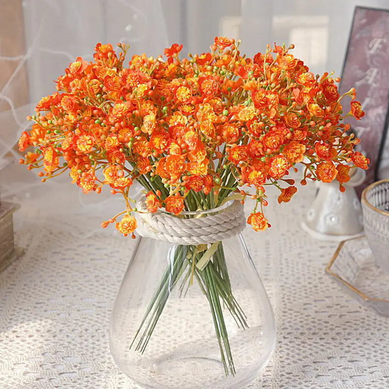 "Simulated Letter 42 with Spring Colors and Star Flowers"