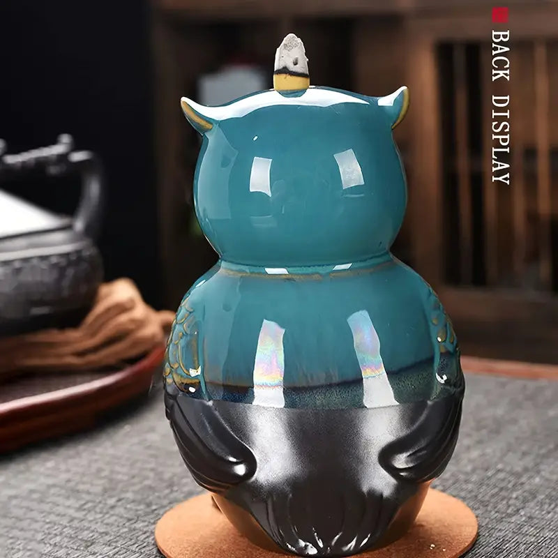 20pcs Backflow Incense Cones with Owl Ceramic Burner