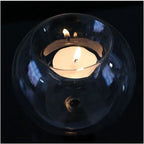Crystal Lamp and Glass Candle Holder Set
