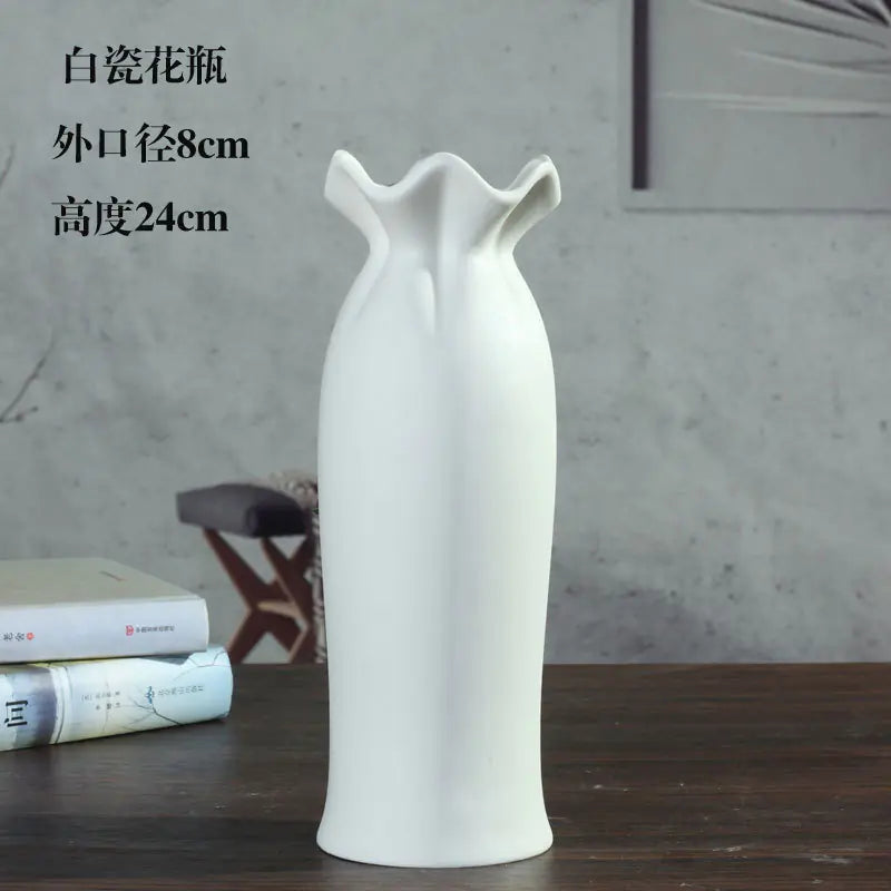 Modern Minimalist Ceramic Vase for Home & Office Decor