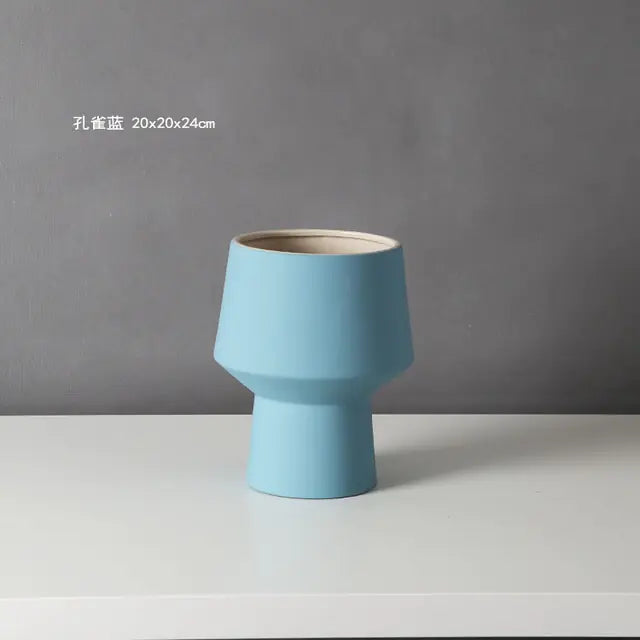 Nordic Modern Morandi Color Ceramic Vase for Decor