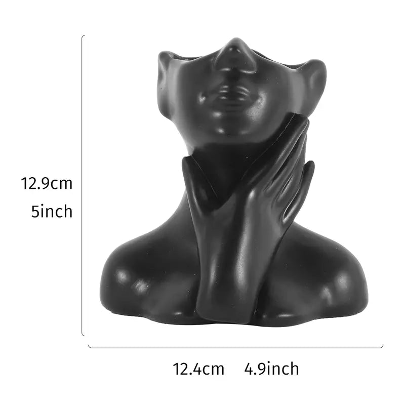 Creative One-Handed Half-Body Portrait Vase (1pc)
