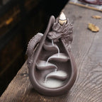Chinese Dragon Backflow Incense Burner Home Decor