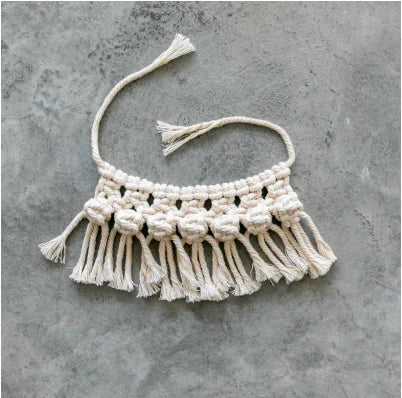 Handwoven Wall Hanging Decor with Flower Vase