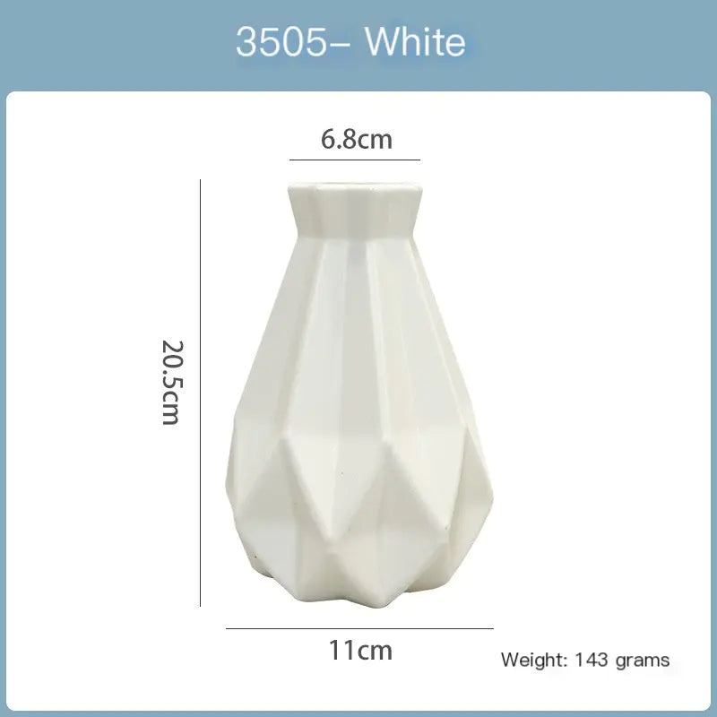 Modern Plastic Flower Vase for Home Decoration (1pc)