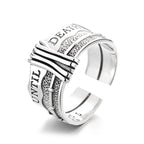 S925 Sterling Silver Vintage Distressed Ring