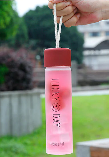 Korean Cute Portable Glass Cup for Students