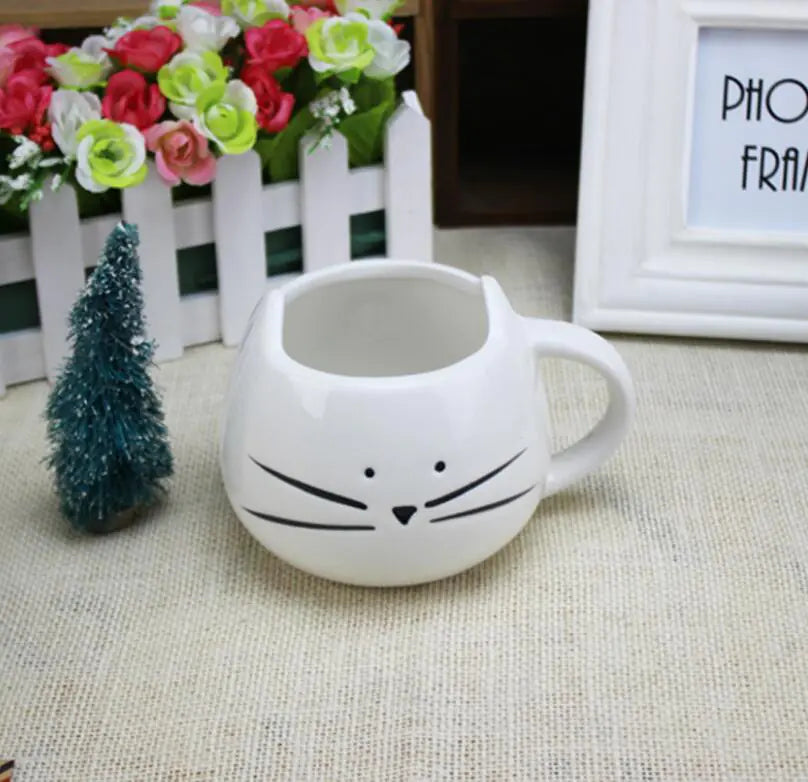 Creative Black and White Cat Ceramic Mug