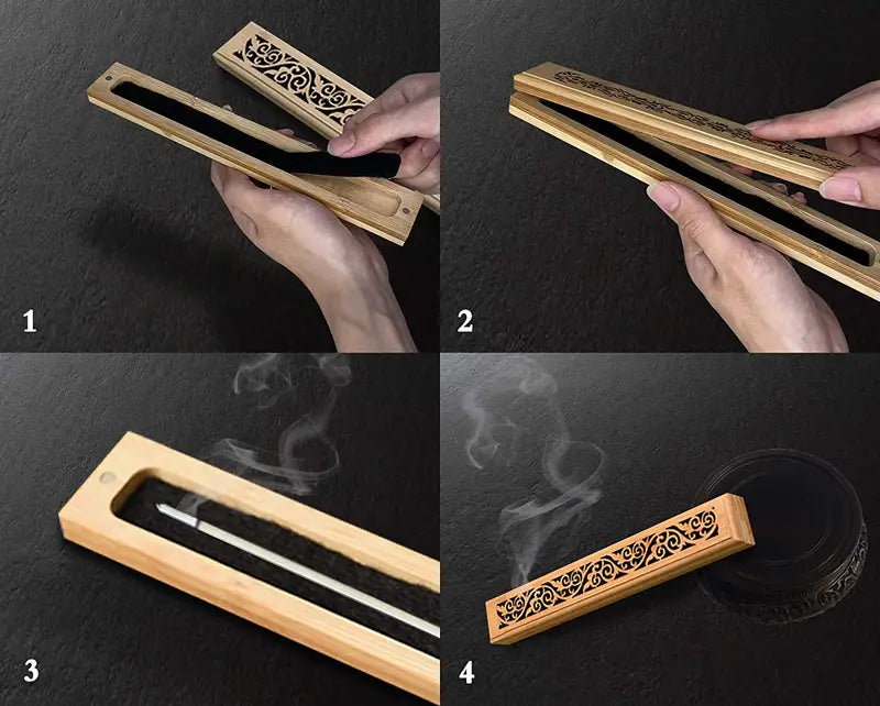 Wooden Incense Holder for Aromatherapy and Home Decor