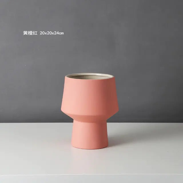 Nordic Modern Morandi Color Ceramic Vase for Decor