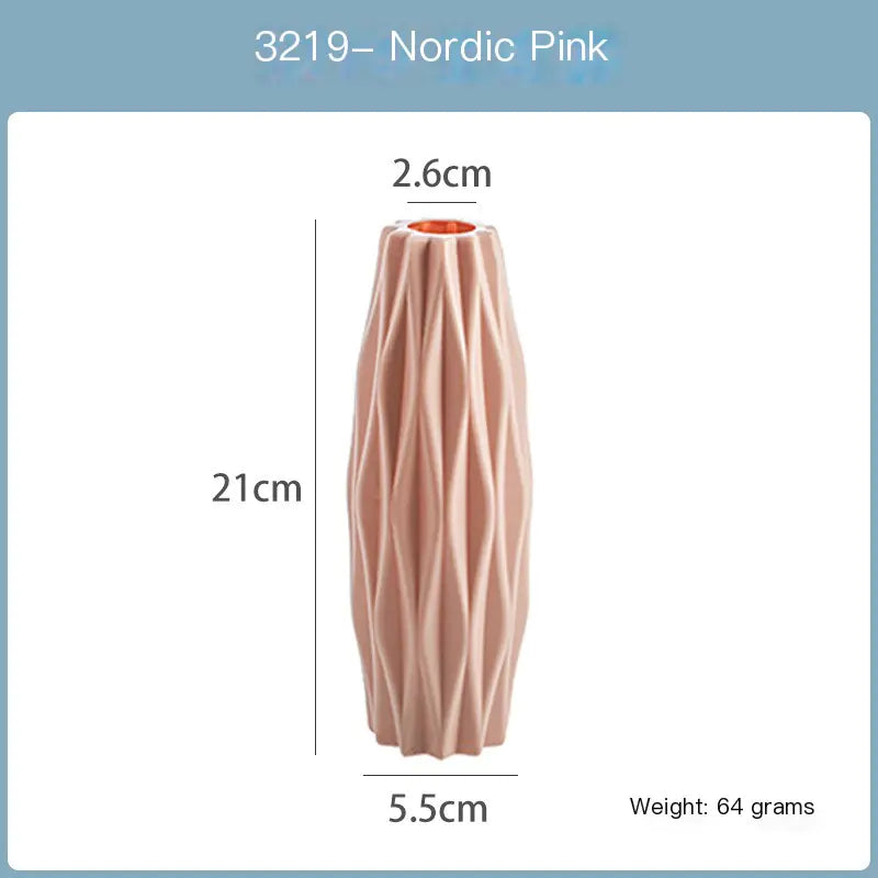 Modern Plastic Flower Vase for Home Decoration (1pc)