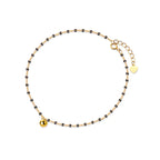 Simple Pearl Charm Silver Anklet for Women