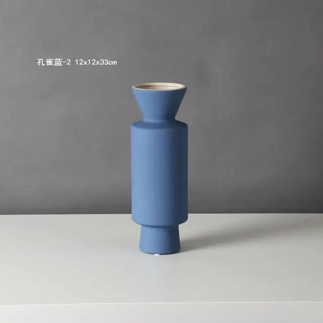 Nordic Modern Morandi Color Ceramic Vase for Decor