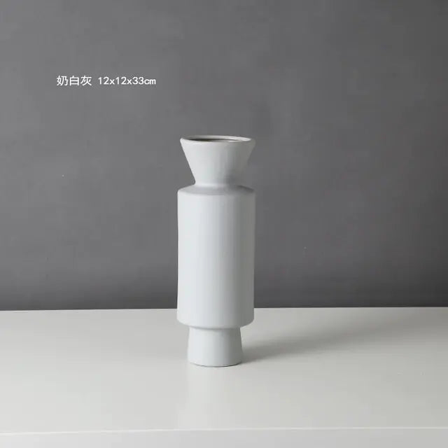 Nordic Modern Morandi Color Ceramic Vase for Decor