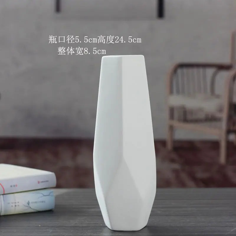 Modern Minimalist Ceramic Vase for Home & Office Decor
