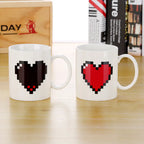 Color Changing Heart Shaped Mosaic Coffee Mug