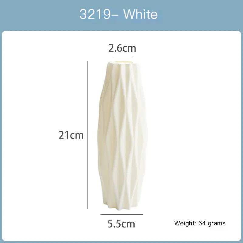 Modern Plastic Flower Vase for Home Decoration (1pc)