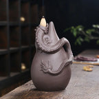 Chinese Dragon Backflow Incense Burner Home Decor