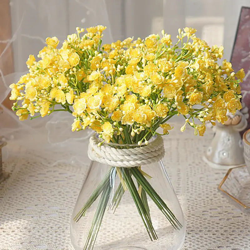 "Simulated Letter 42 with Spring Colors and Star Flowers"