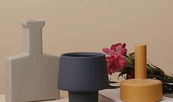 Nordic Modern Morandi Color Ceramic Vase for Decor