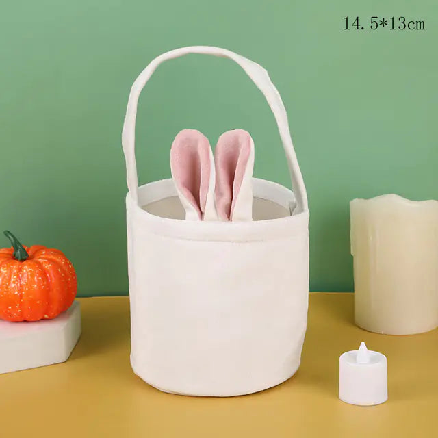 Easter Cartoon Bunny Ears Basket Candy Bags for Kids