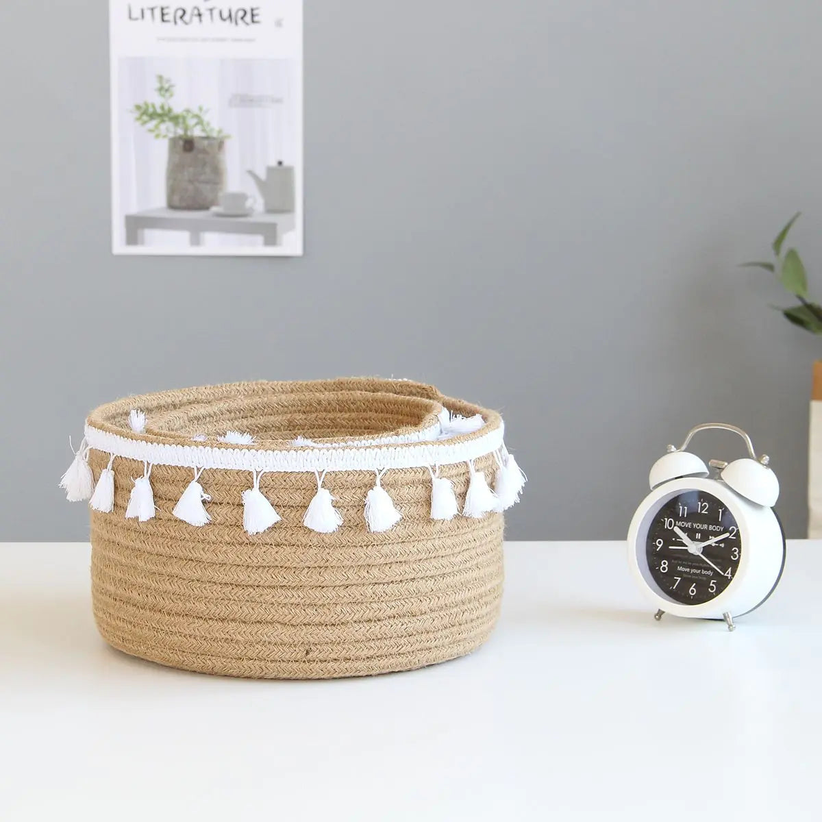 Handwoven Wall Hanging Decor with Flower Vase