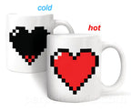 Color Changing Heart Shaped Mosaic Coffee Mug