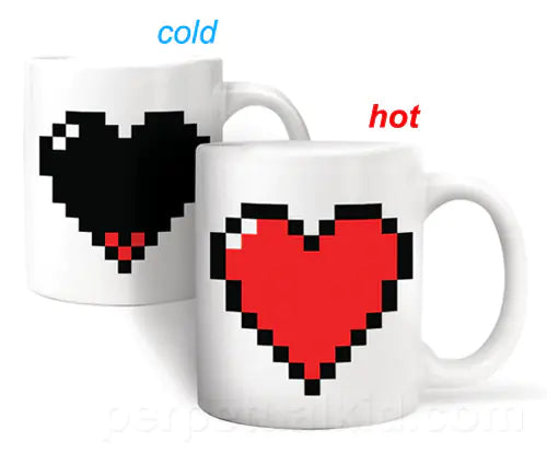 Color Changing Heart Shaped Mosaic Coffee Mug