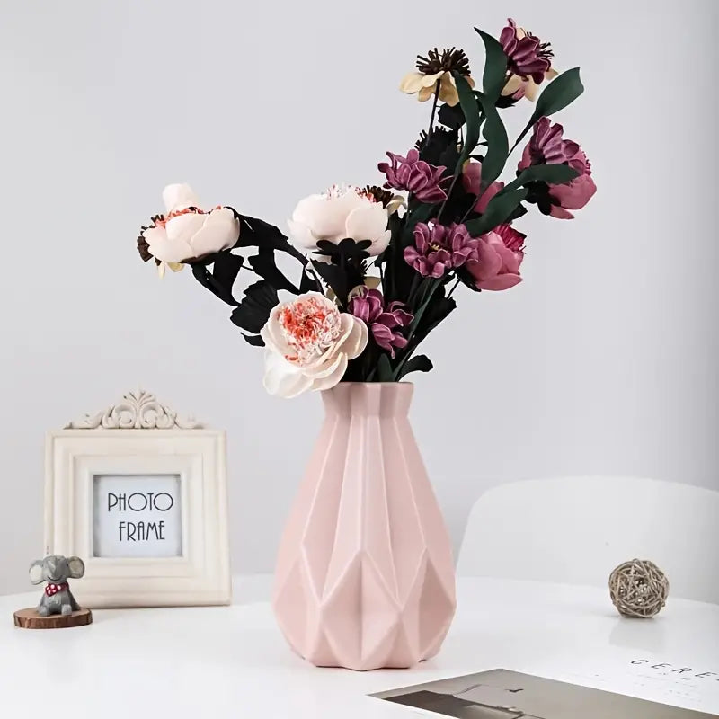 Modern Plastic Flower Vase for Home Decoration (1pc)
