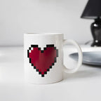 Color Changing Heart Shaped Mosaic Coffee Mug