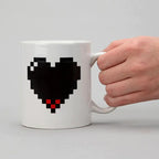 Color Changing Heart Shaped Mosaic Coffee Mug