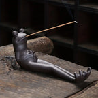 Ceramic Frog Incense Holder for Home and Office Decor