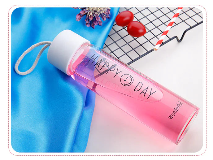 Korean Cute Portable Glass Cup for Students